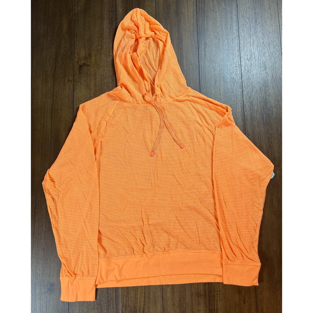 DSG Womens Fresh Melon Orange Mesh Hoodie Pullover DAW11139WP Size 2X NWT